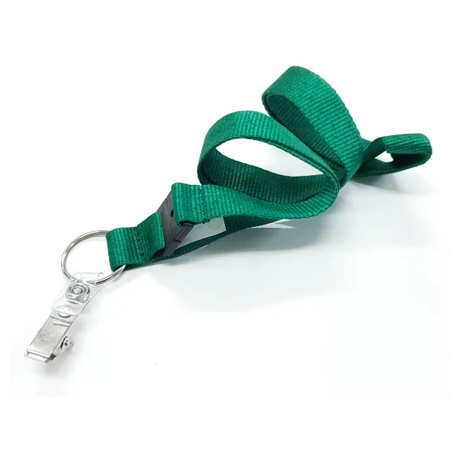 Printed lanyard with badge clip