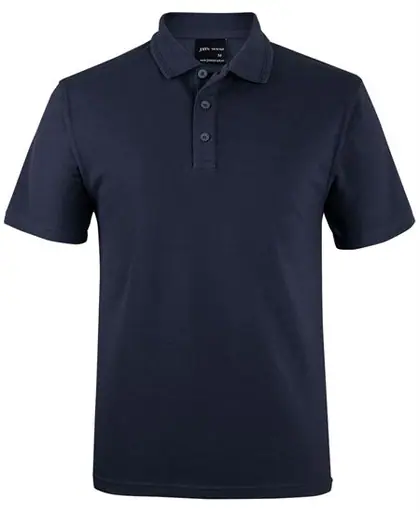 JB's 210 polo in navy, ready for an embroidered logo