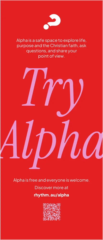 Rhythm pull-up banner for Alpha