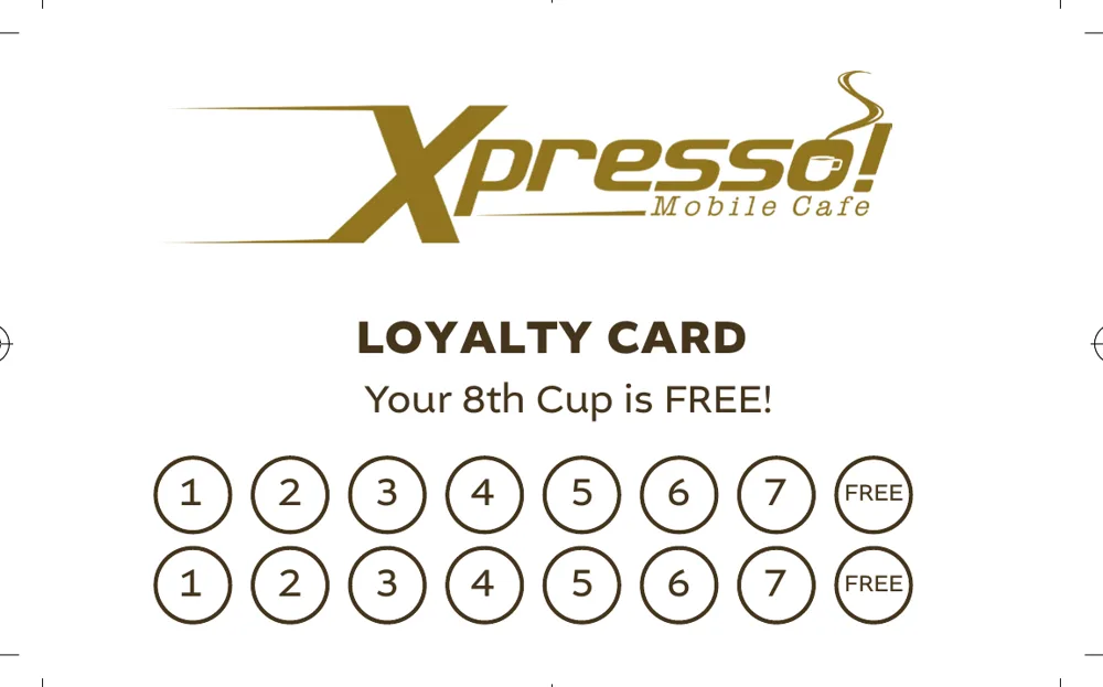 Xpresso Mobile Café loyalty card